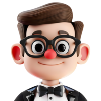 AI generated 3D Rendering of a Cartoon of Businessman Standing on Transparent Background - Ai Generated png