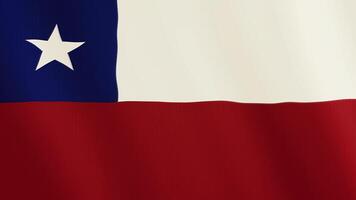 Chile flag waving animation. Full Screen. Symbol of the country. 4K video