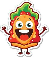 Vector Illustration of Cute Taco Cartoon Character Mascot Character