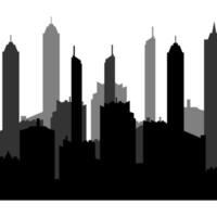 City Building Landscape Icon Silhouette vector