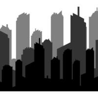 City Building Landscape Icon Silhouette vector