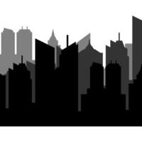 City Building Landscape Icon Silhouette vector