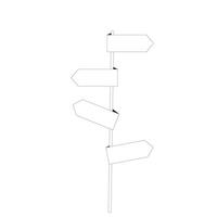Signpost. Make a decision. vector