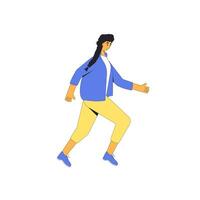 Runner. Joggers. Young woman in spors clothes. vector