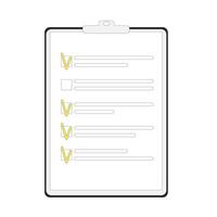 Survey clipboard. Quality test vector