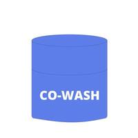 Co-wash Shampoo for curly hair. vector