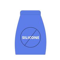 Shampoo or conditioner no silicone. Cosmetics without silicones vector