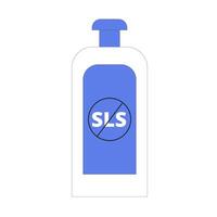 Shampoo or conditioner no sls. Cosmetics without sulfates vector