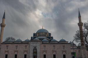 Bayezid Mosque or Beyazit Camii with dramatic clouds photo