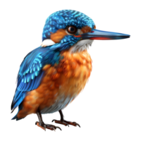 AI generated 3D Rendering of a Cartoon of River kingfishers on Transparent Background - Ai Generated png