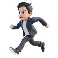 AI generated 3D Rendering of a Cartoon of Athlete Boy Running on Transparent Background - Ai Generated png