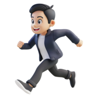 AI generated 3D Rendering of a Cartoon of Athlete Boy Running on Transparent Background - Ai Generated png