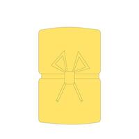 Rolled up towels with bow. vector