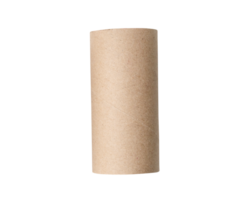 Front view of tissue paper core isolated with clipping path in png file format