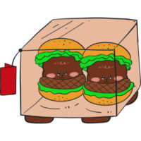 de illustration av en hamburgare png