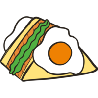 The illustration of a sandwich png