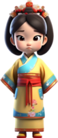 AI generated 3D cute cartoon child icon. png