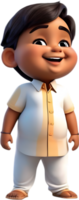 AI generated 3D cute cartoon child icon. png