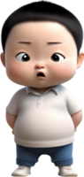 AI generated 3D cute cartoon child icon. png