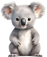 ai genererad vattenfärg målning av en söt koala. png