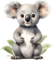 ai generato acquerello pittura di un' carino koala. png