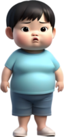 AI generated 3D cute cartoon child icon. png