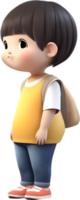 AI generated 3D cute cartoon child icon. png