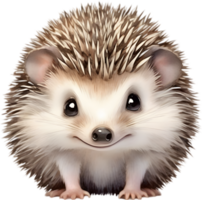 AI generated Watercolor painting of a cute Hedgehog. png