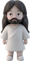 AI generated Close-up of cute cartoon Jesus Christ icon. png