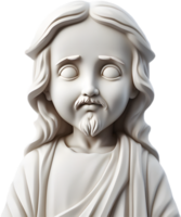 ai gegenereerd detailopname van schattig tekenfilm Jezus Christus icoon. png