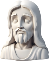 AI generated Close-up of cute cartoon Jesus Christ icon. png