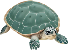 AI generated Close-up of a cute cartoon Sea Turtle Icon. png