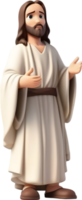 ai gerado fechar-se do fofa desenho animado Jesus Cristo ícone. png