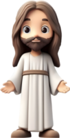 ai generiert Nahansicht von süß Karikatur Jesus Christus Symbol. png