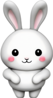 ai généré fermer de une mignonne dessin animé lapin icône. png