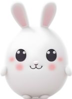 ai généré fermer de une mignonne dessin animé lapin icône. png