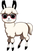 AI generated Close-up of a cute cartoon llama icon. png