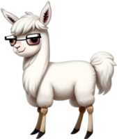 AI generated Close-up of a cute cartoon llama icon. png