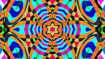 ein vj Schleife von geometrisch psychedelisch Muster video