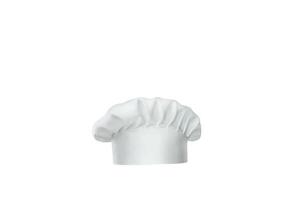 blanco cocinero sombrero aislado en blanco foto