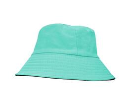 Mint green bucket hat Isolated on a white background photo