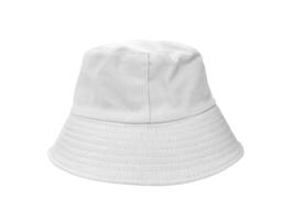 white bucket hat Isolated on a white background photo