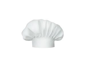 white chef hat isolated on white photo
