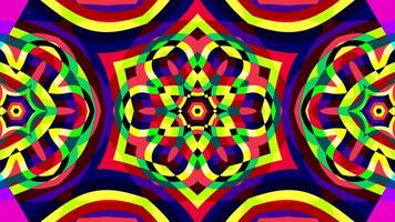 ein vj Schleife von geometrisch psychedelisch Muster video