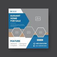 Modern Real state Home rent social media post Sale or carousel design template vector