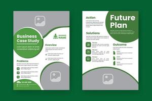 Case Study Layout Flyer. Minimalist Business Report with Simple Design. vector