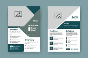 Case Study Layout Flyer. Minimalist Business Report with Simple Design. vector