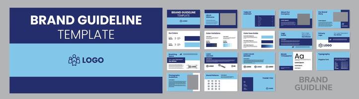 Style Guide Template for Branding Guidelines vector