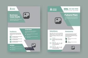 Case Study Layout Flyer. Minimalist Business Report with Simple Design. vector