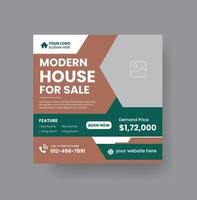 Modern Real state Home rent social media post Sale or carousel design template vector